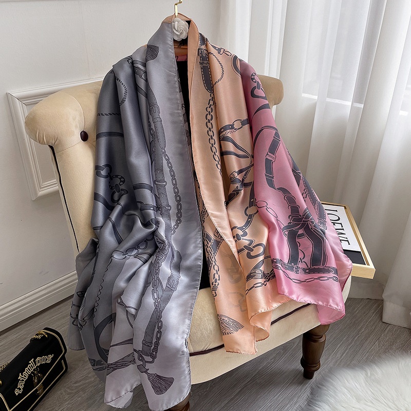 Women Soft Long Silk Scarf
