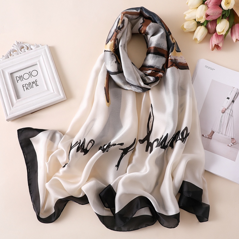 Woman Soft Long Silk Scarf