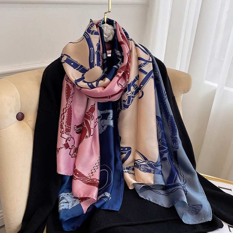 Women Soft Long Silk Scarf