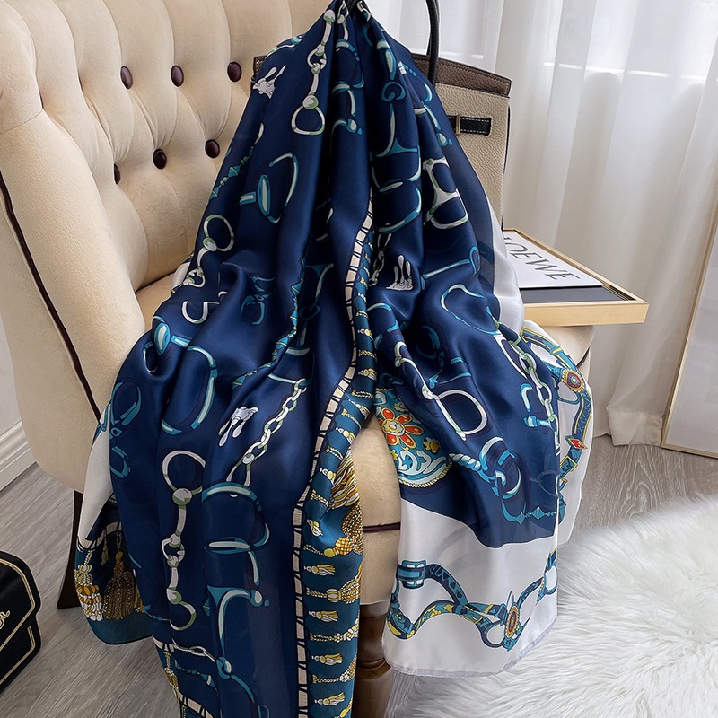 Women Soft Long Silk Scarf