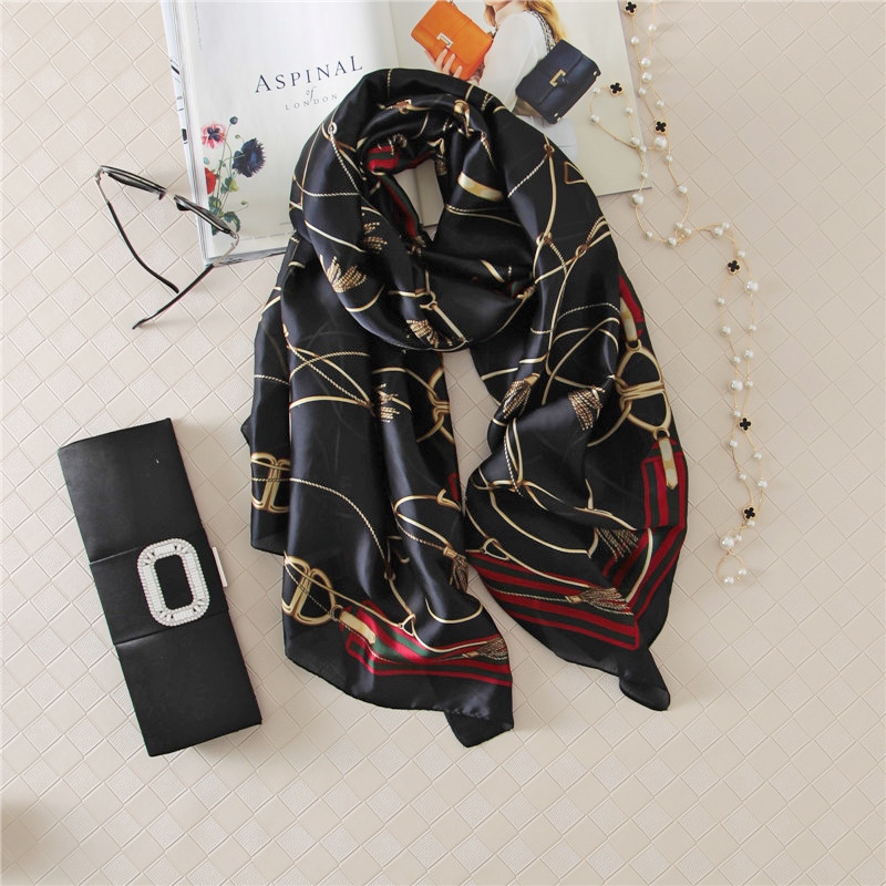Woman Soft Long Silk Scarf