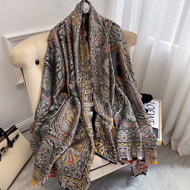 Women Soft Long Silk Scarf