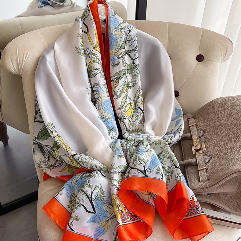 Woman Soft Long Silk Scarf