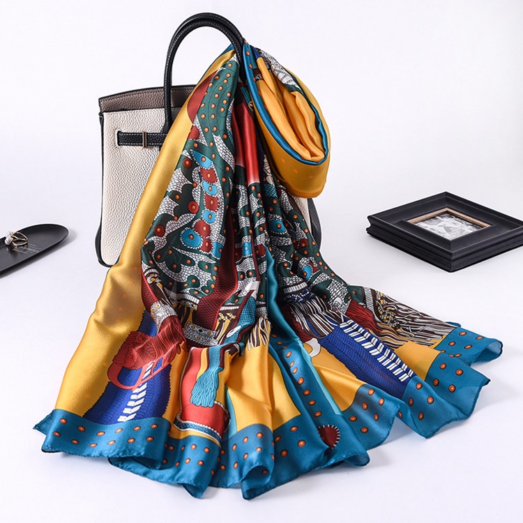 Women Soft Long Silk Scarf