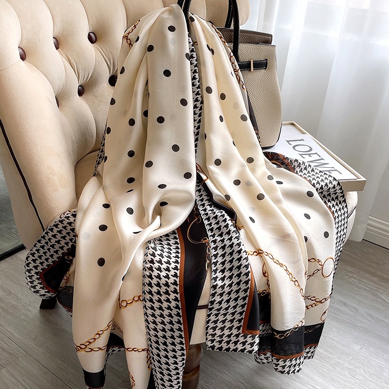 Women Soft Long Silk Scarf