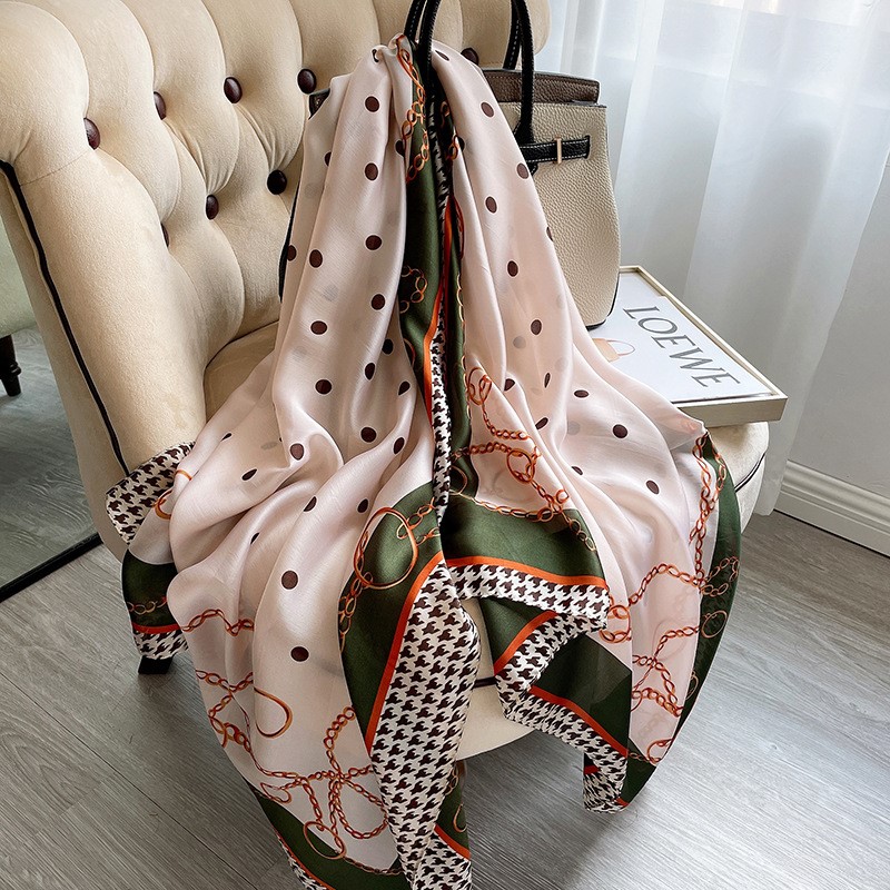 Women Soft Long Silk Scarf