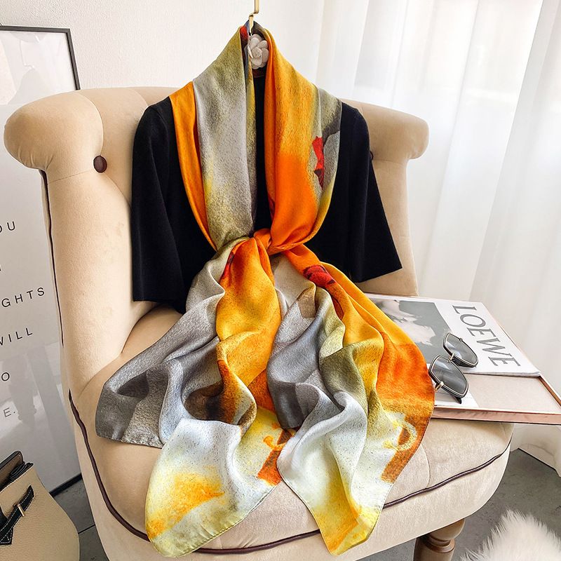 Woman Soft Long Silk Scarf