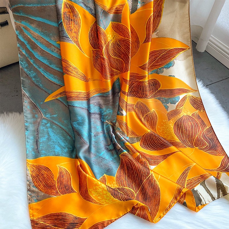 Woman Soft Long Silk Scarf