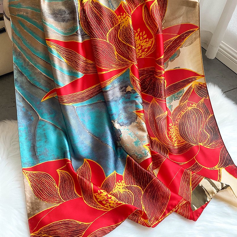 Woman Soft Long Silk Scarf