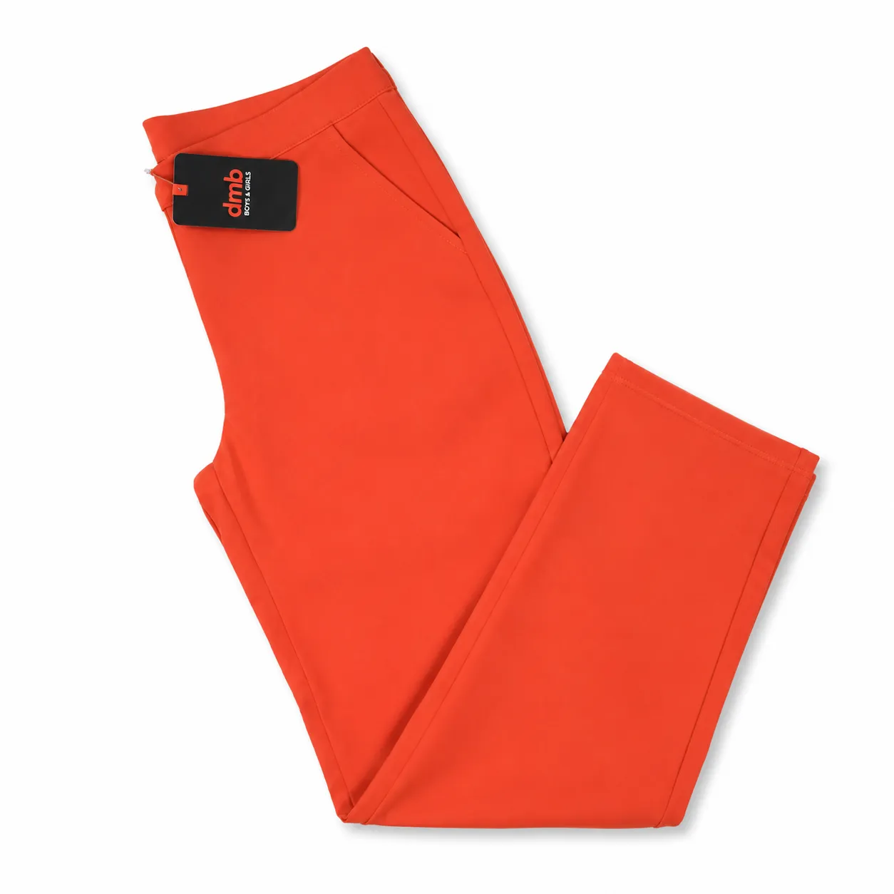 DMB Girls Wide Leg Casual Pants – Solid Color – Orange color option