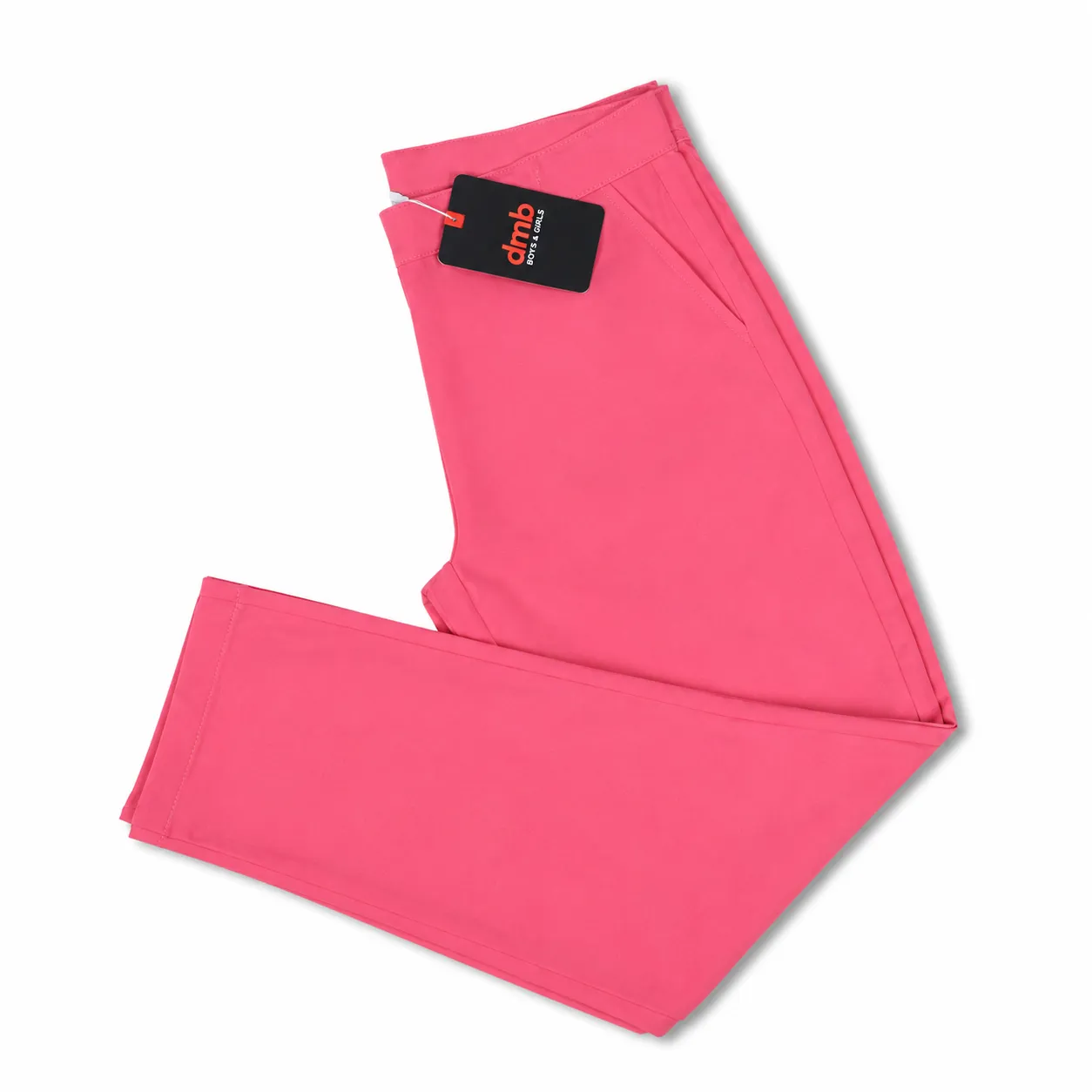 DMB Girls Wide Leg Casual Pants – Solid Color – pink color option