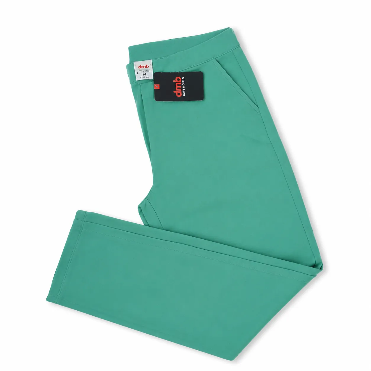 DMB Girls Wide Leg Casual Pants – Solid Color – Green