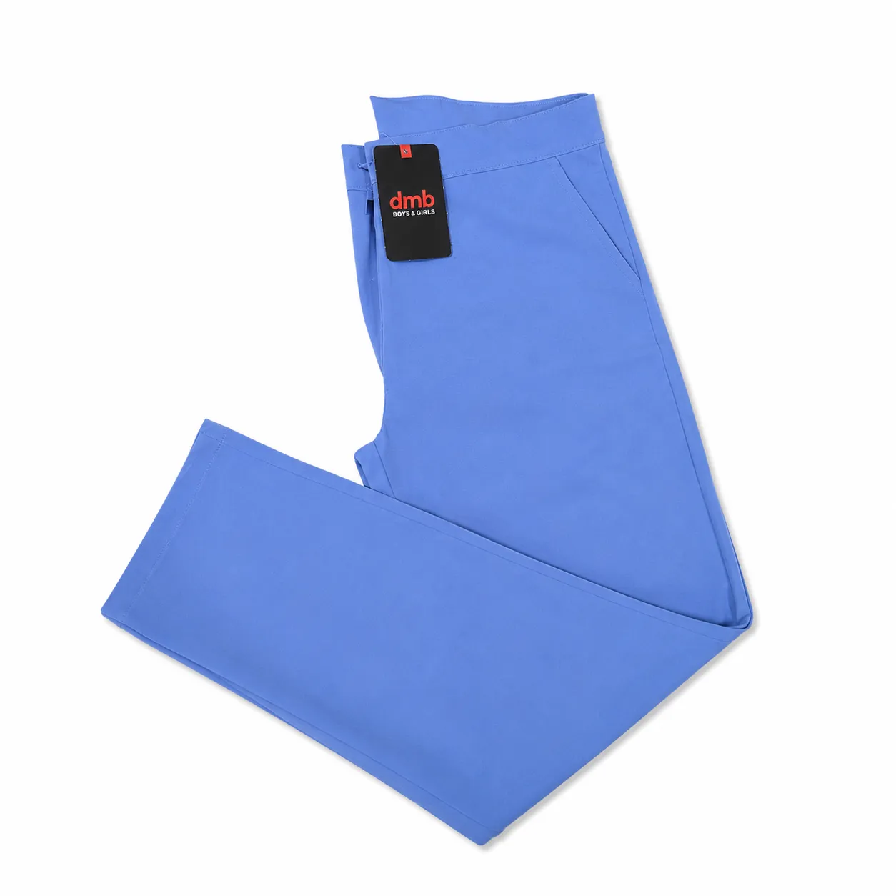 DMB Girls Wide Leg Casual Pants – Solid Color – Blue color option