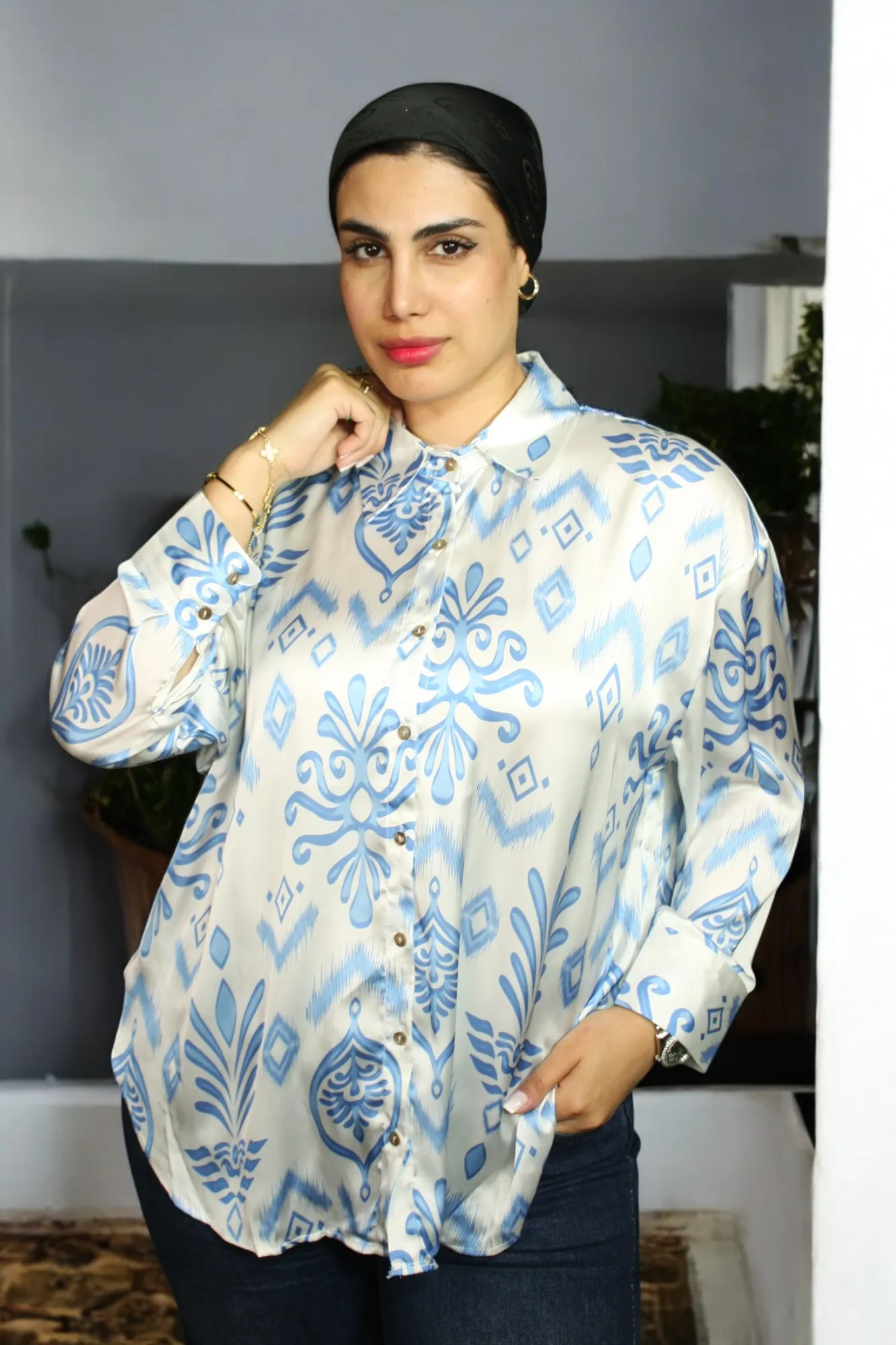 Women's Shirt Satin color option