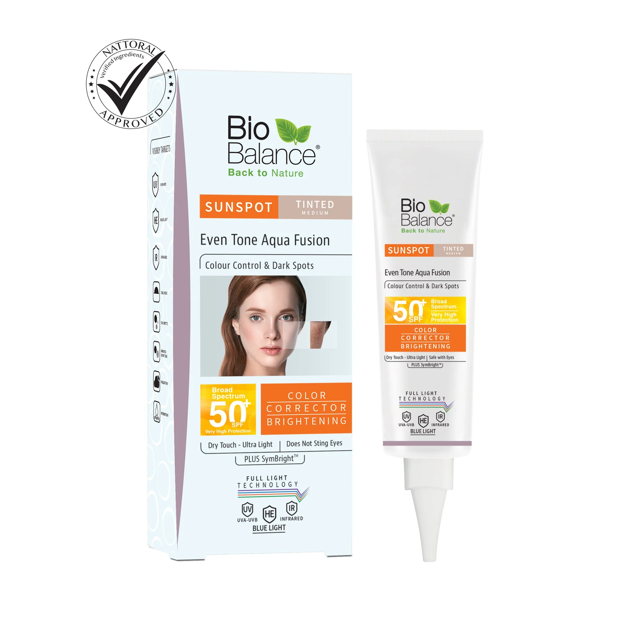 Bio balance sun spot face tinted even tone aqu