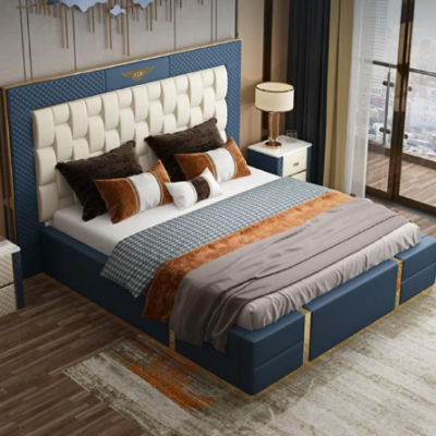 Leather Double Bed