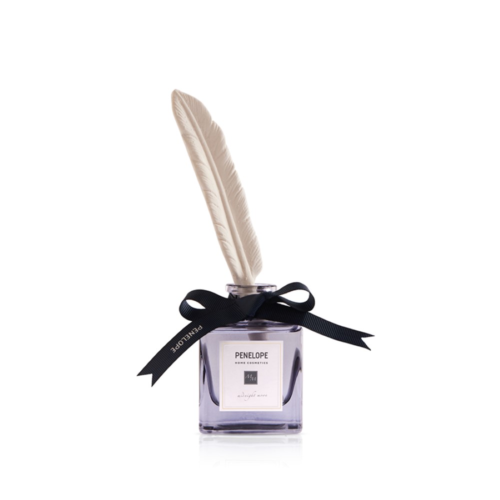 Penelope Midnight Moon Home Fragrance With White Stone Feather Anthracite