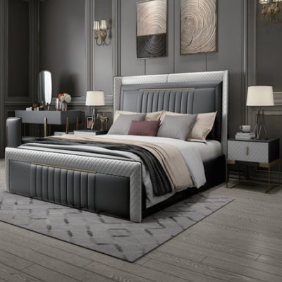 Leather Double Bed