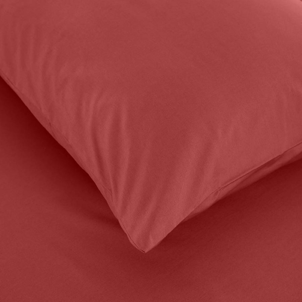 Penelope Laura Percale Easy Care Fitted Sheet Set Coral