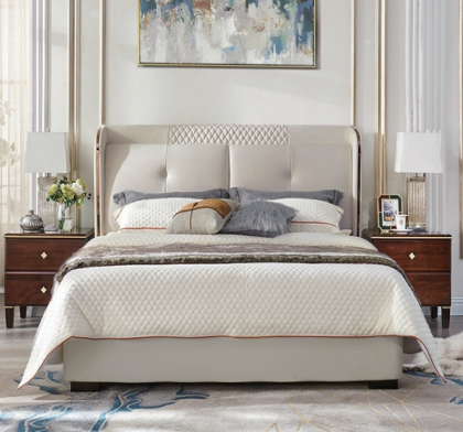 Leather Double Bed