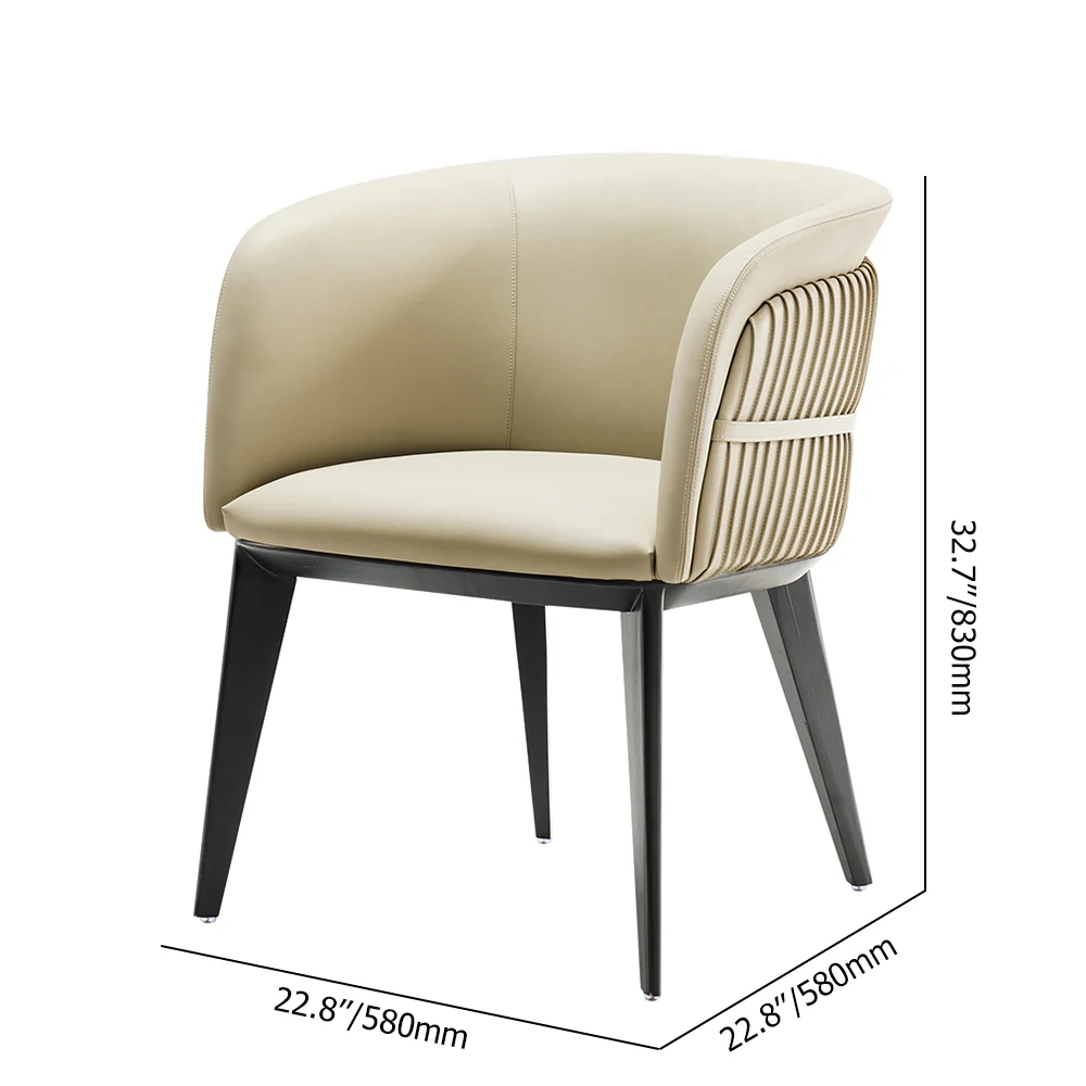 Dining Chair Leather Upholstery with Full Back