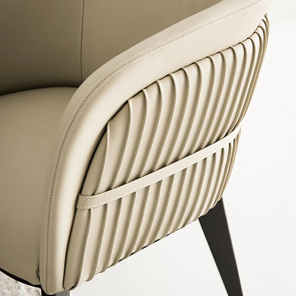 Dining Chair Leather Upholstery with Full Back