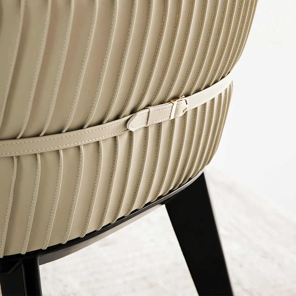 Dining Chair Leather Upholstery with Full Back