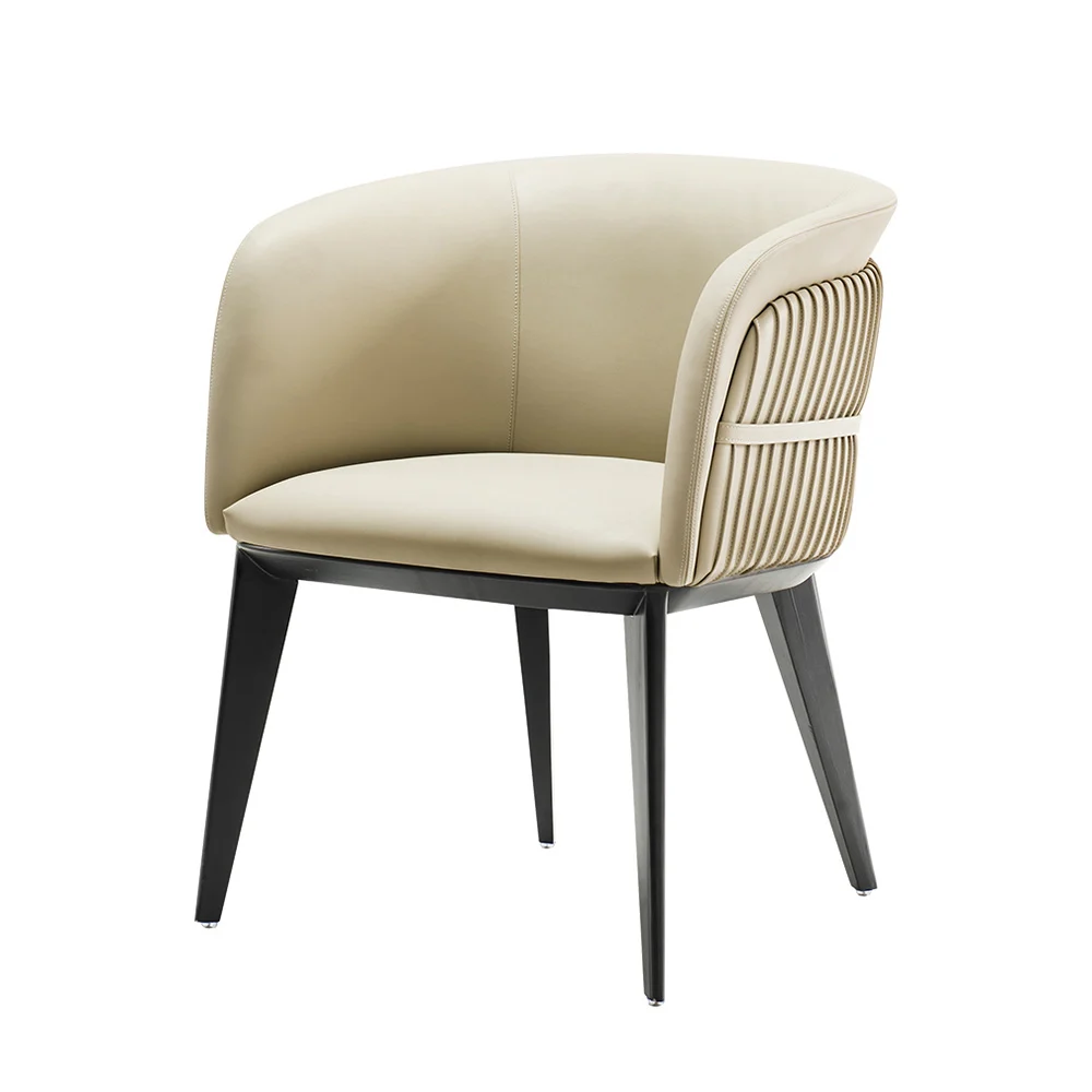 Dining Chair Leather Upholstery with Full Back