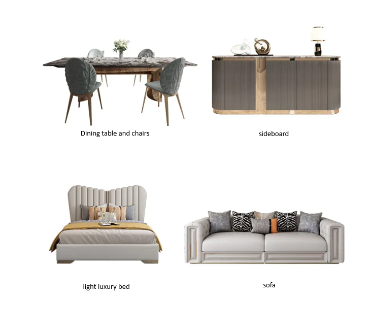 Dining table and chairs