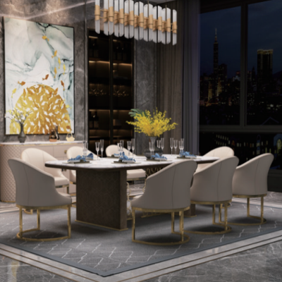 Dining table and chairs