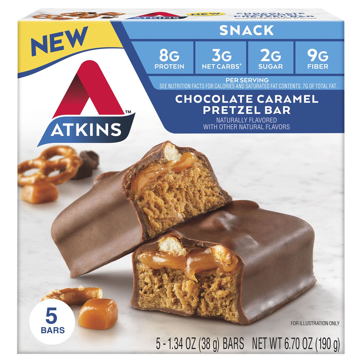 Atkins Chocolate Caramel Pretzel Bar