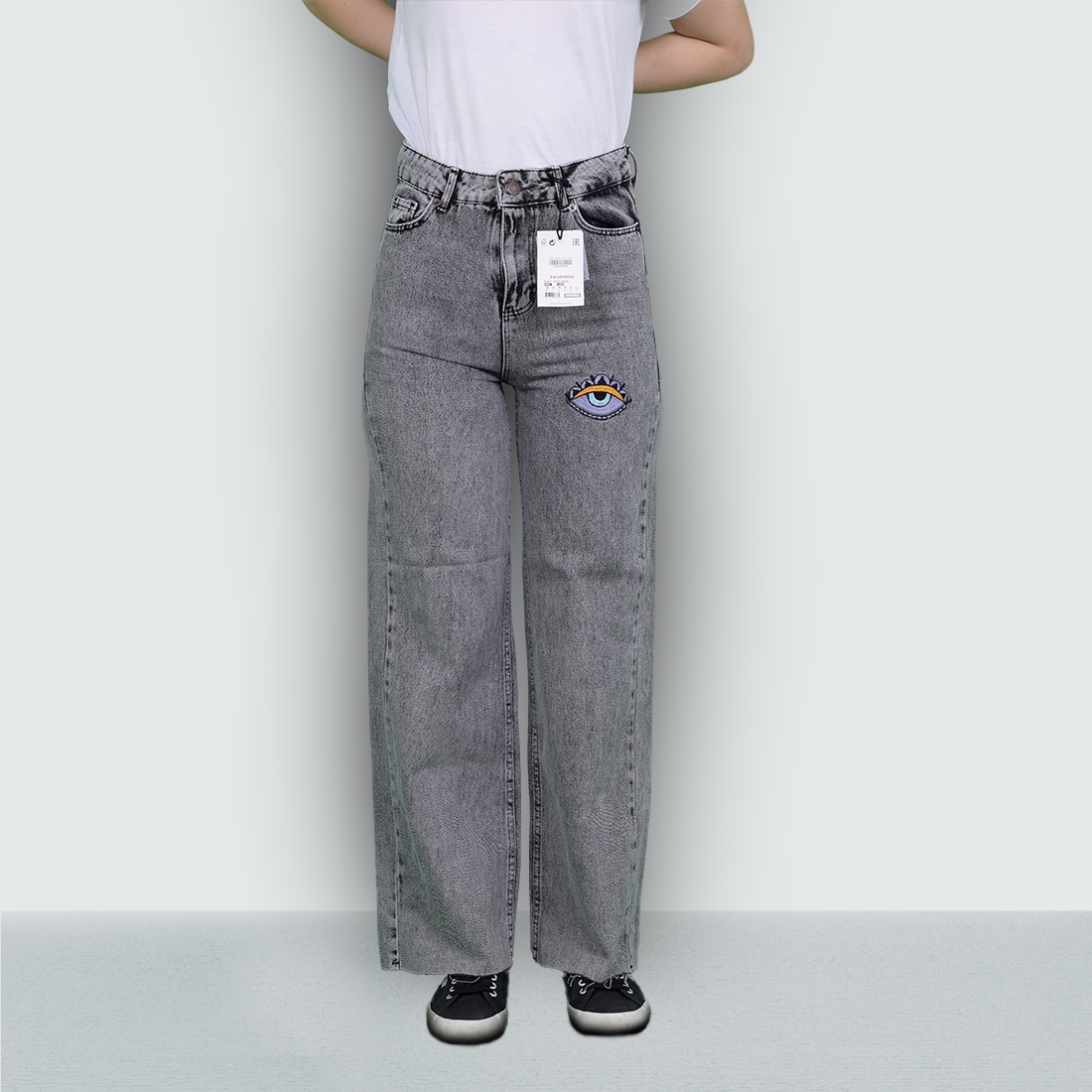 High Waist Long Straight Jeans