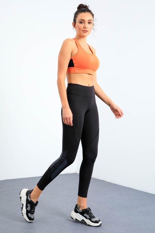 Tommy Life Women's Sports High Waist Cotton Leggings