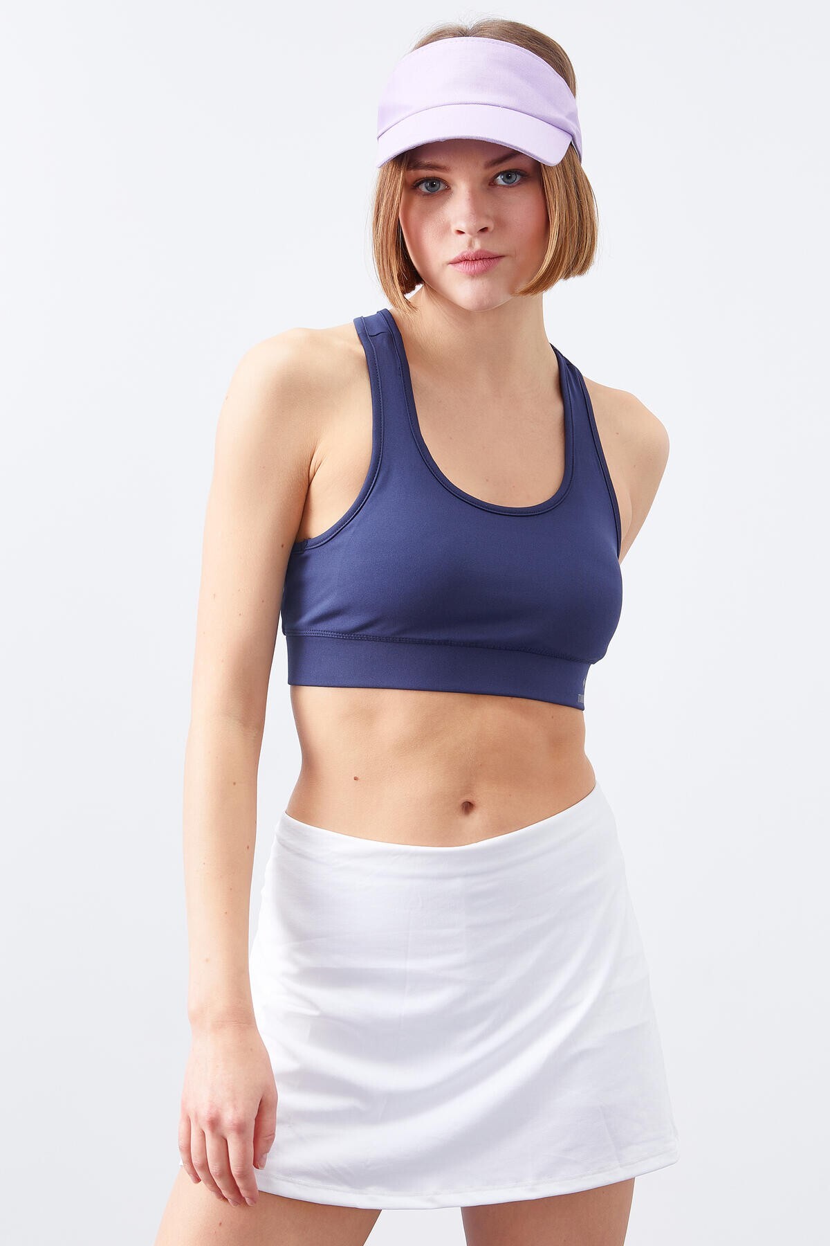 Women's Sports Bustier with Back Detailed Slim Fit U-Neck
