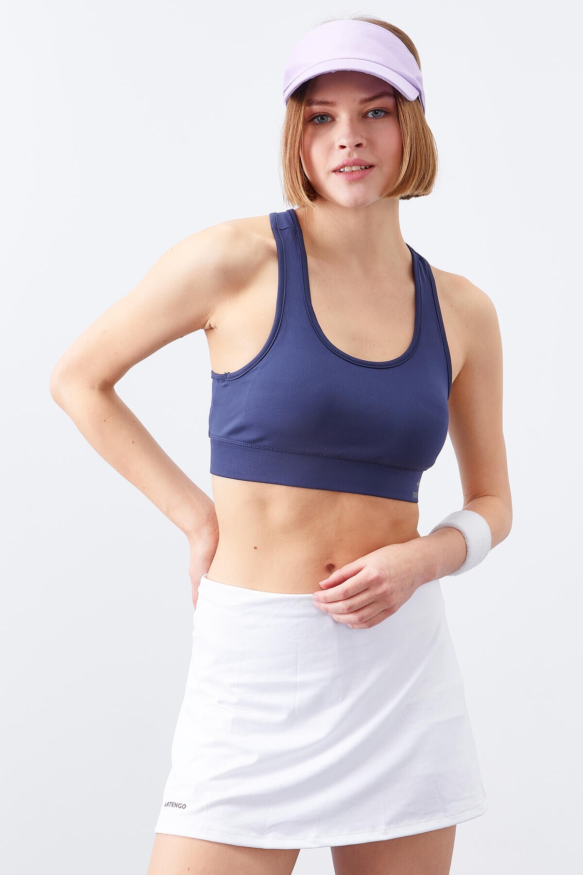 Women's Sports Bustier with Back Detailed Slim Fit U-Neck