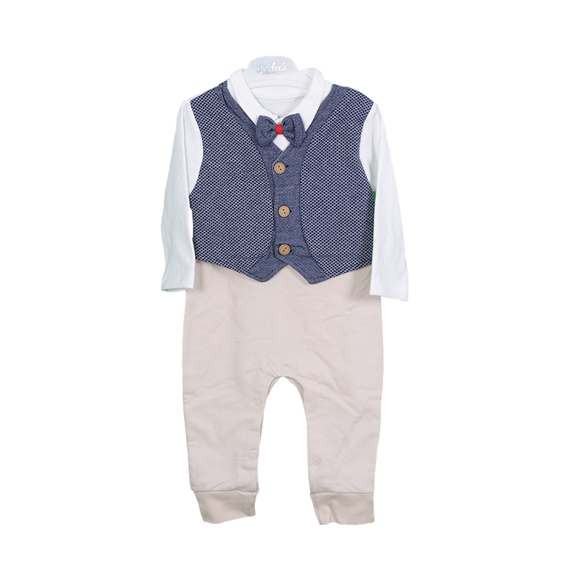 Baby Boys Cotton Bow Full Sleeves Romper