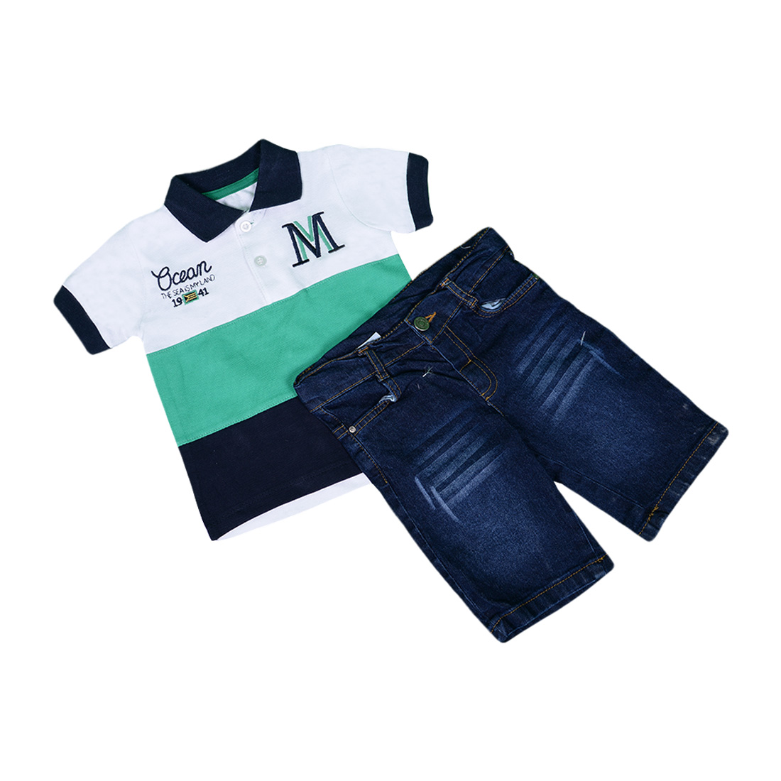 Baby Boy Clothes Set( T- Shirts + Jeans short )