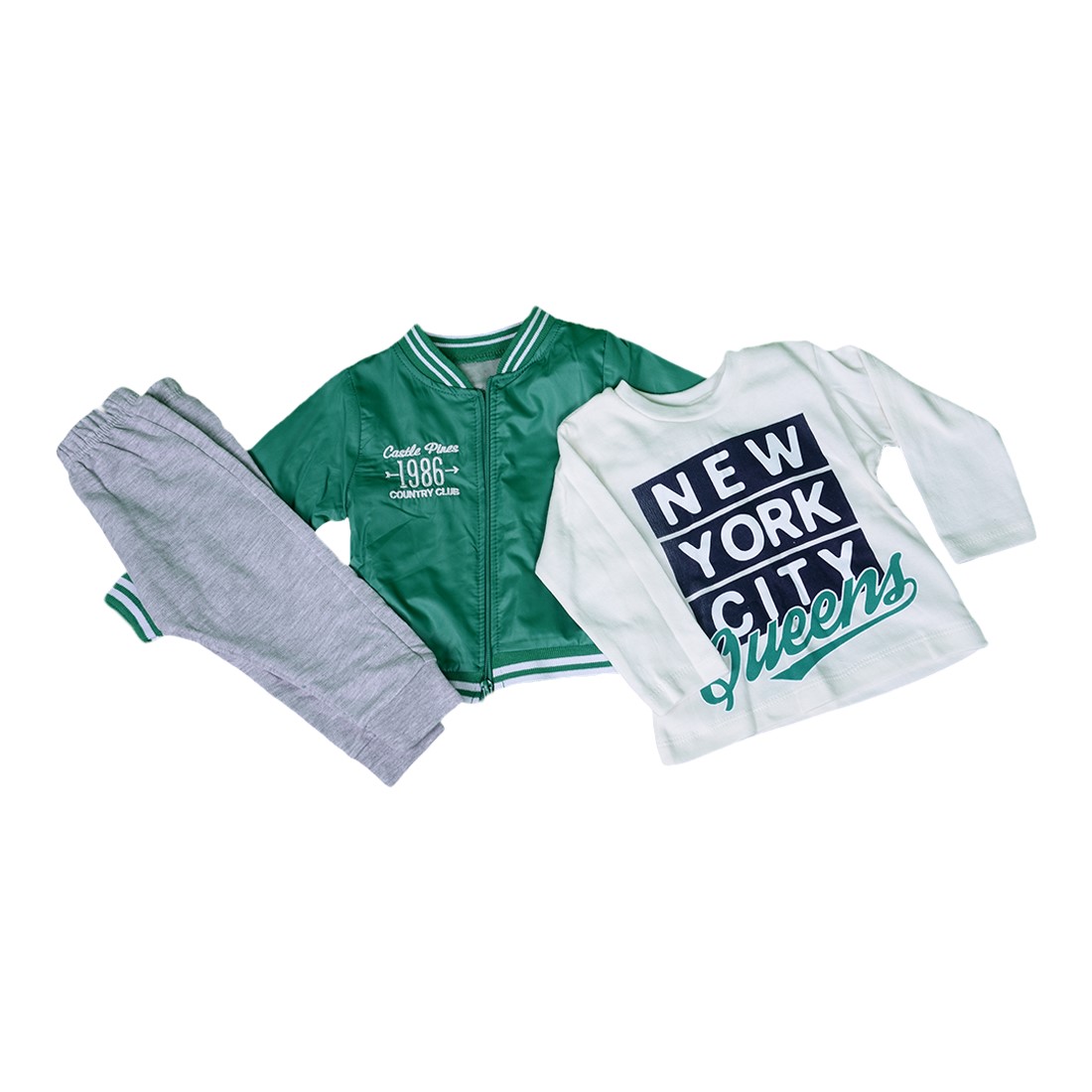Baby Boys 3pcs Clothing Suit Long-Sleeve T-Shirt + Jacket + Pants
