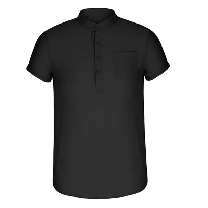 Men Cotton Shirt Casual Short Sleeve