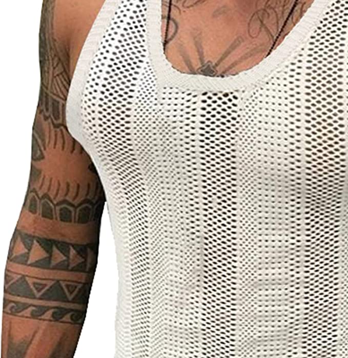Men's Mesh Tank Top, Sleeveless
