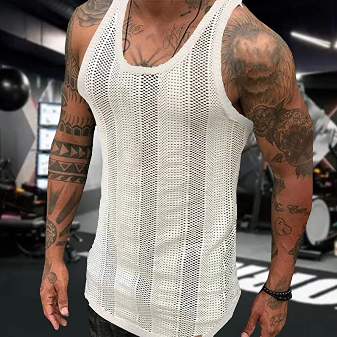Men's Mesh Tank Top, Sleeveless