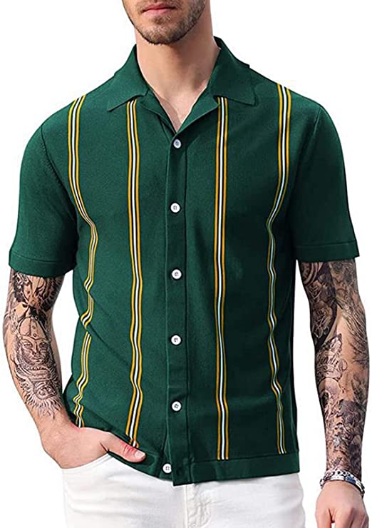 Men's Summer Knit T-Shirt Short Sleeve
