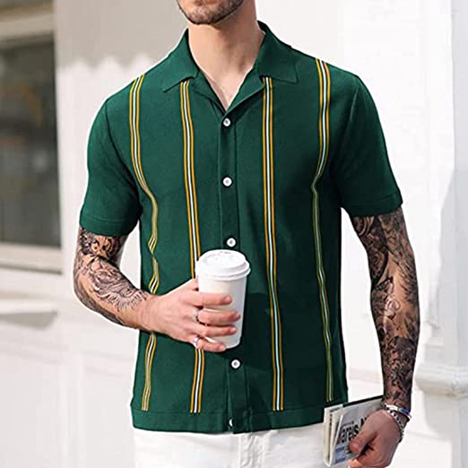 Men's Summer Knit T-Shirt Short Sleeve