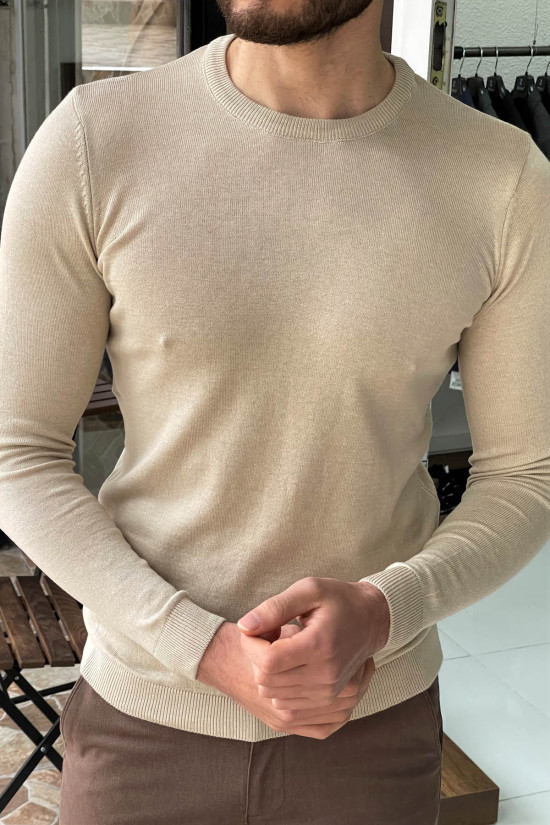 Slim Fit Crew Neck Knitwear Sweater