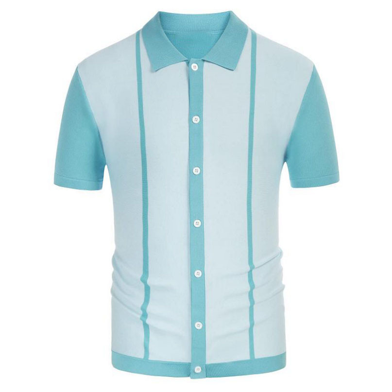 Men Striped Shirts Button Down