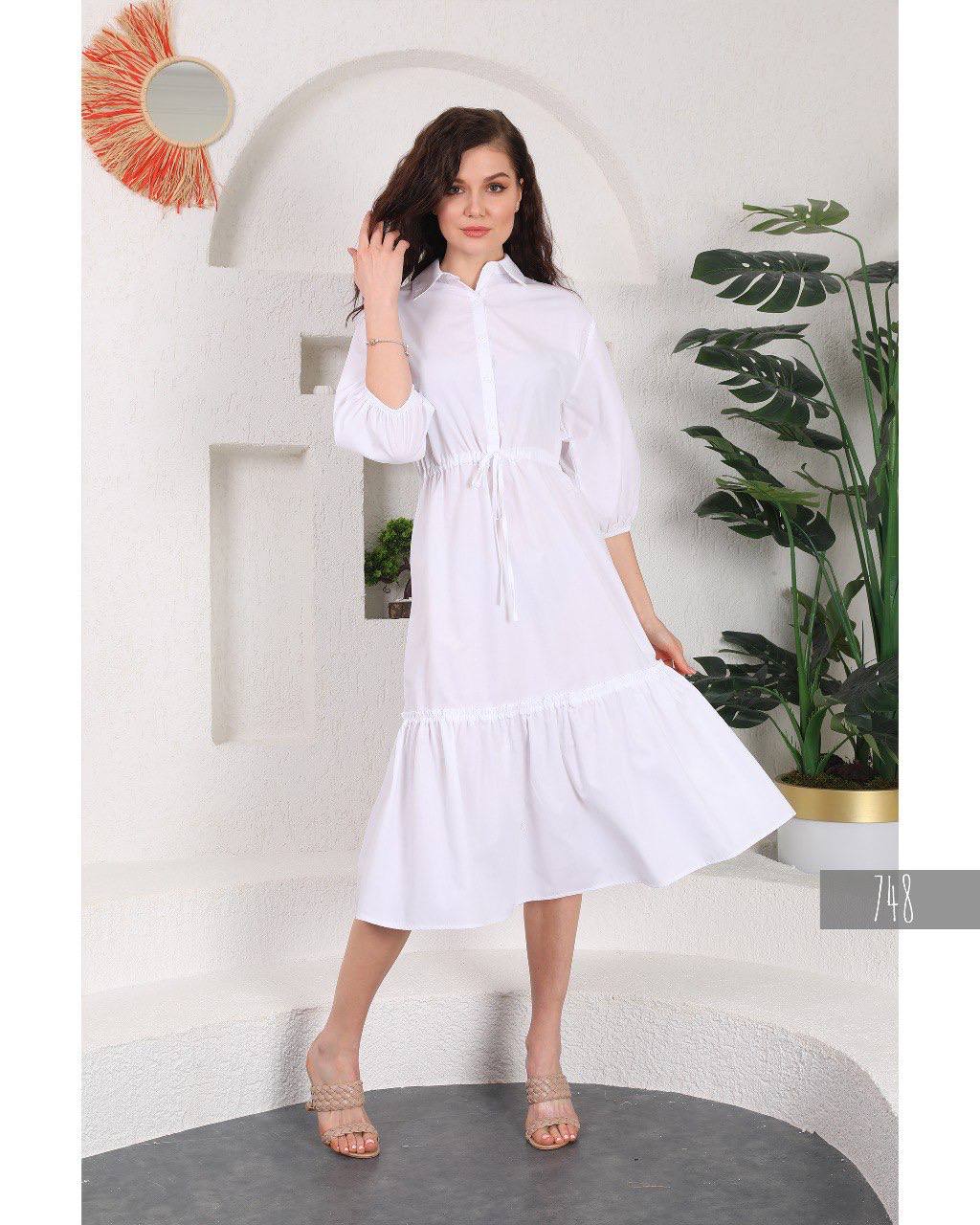 Button detailed midi dress