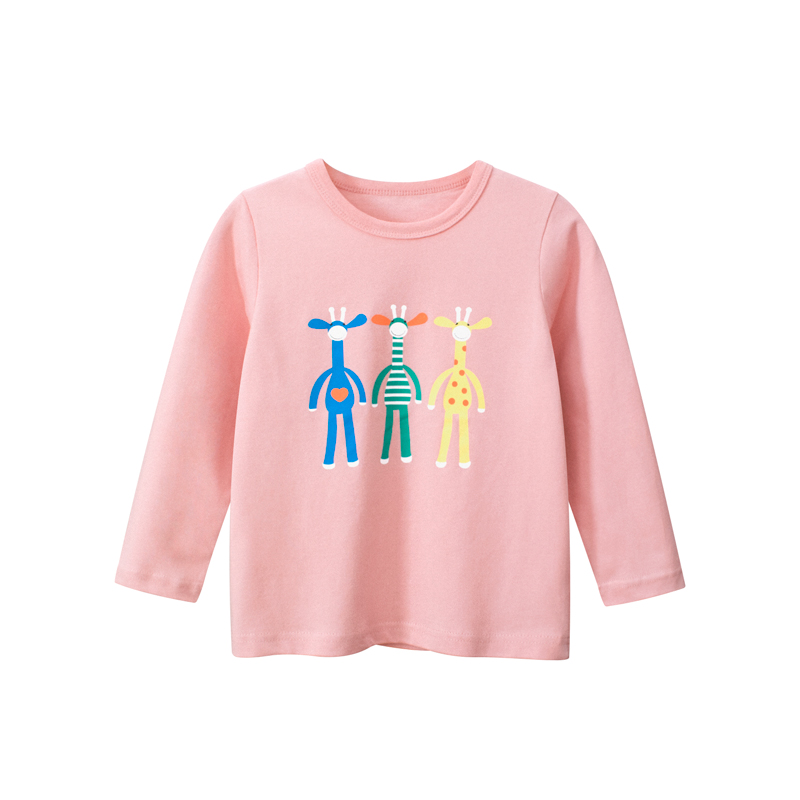 Baby Girl Cartoon Animals Pattern Long Sleeve Shirt