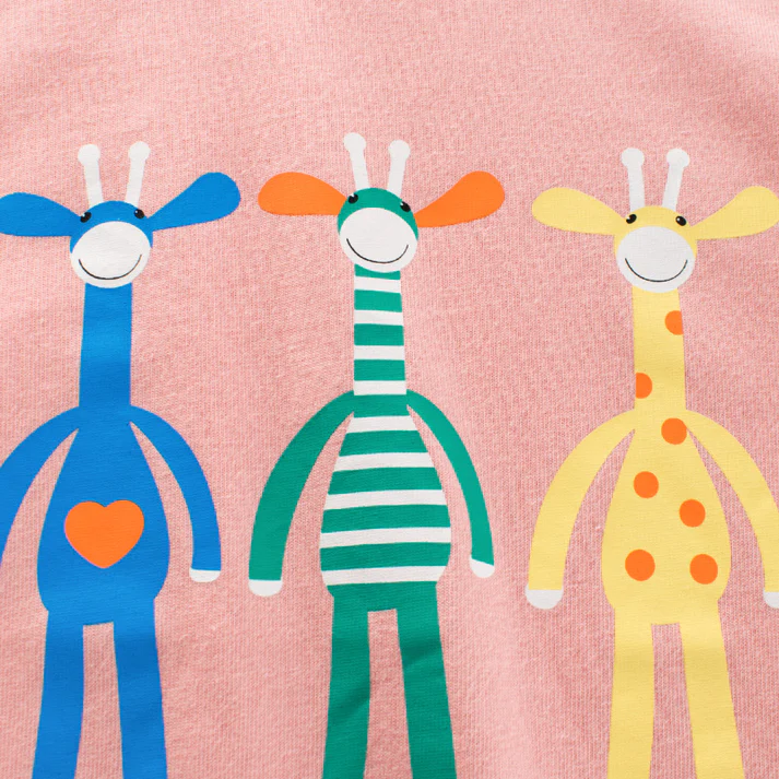 Baby Girl Cartoon Animals Pattern Long Sleeve Shirt