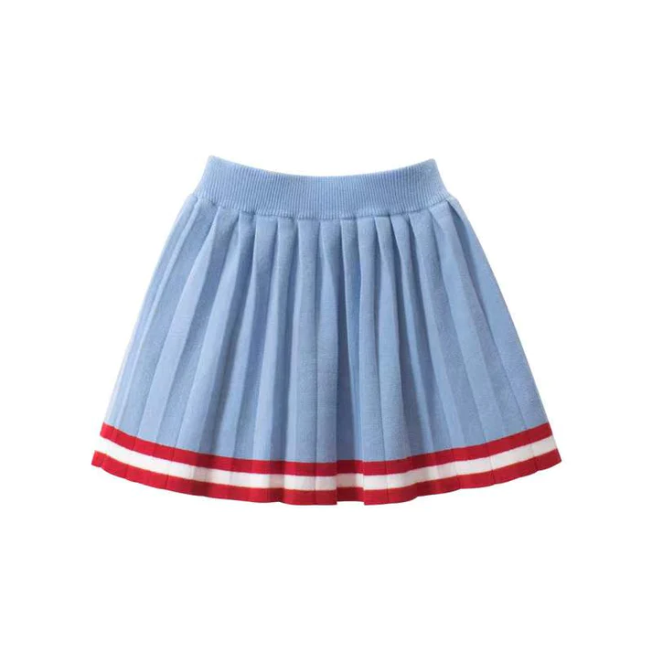 Girls Collar Top Combo Skirt Sets
