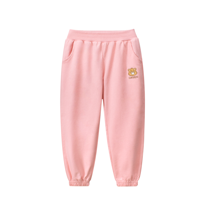 Elastic Waist Basic Baby Girl Sweatpants